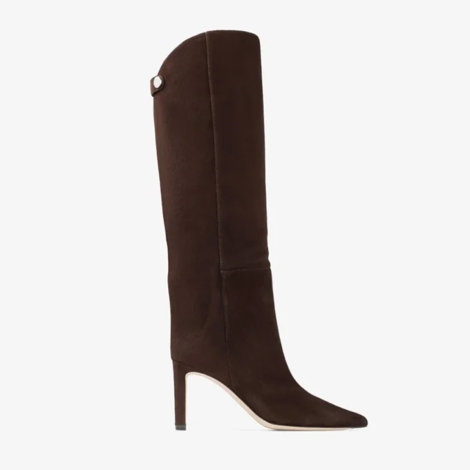 Alizze Knee Boot 85 Chocolate Suede Knee High Boots Alizze Knee Boot 85 Chocolate Suede Knee High Boots