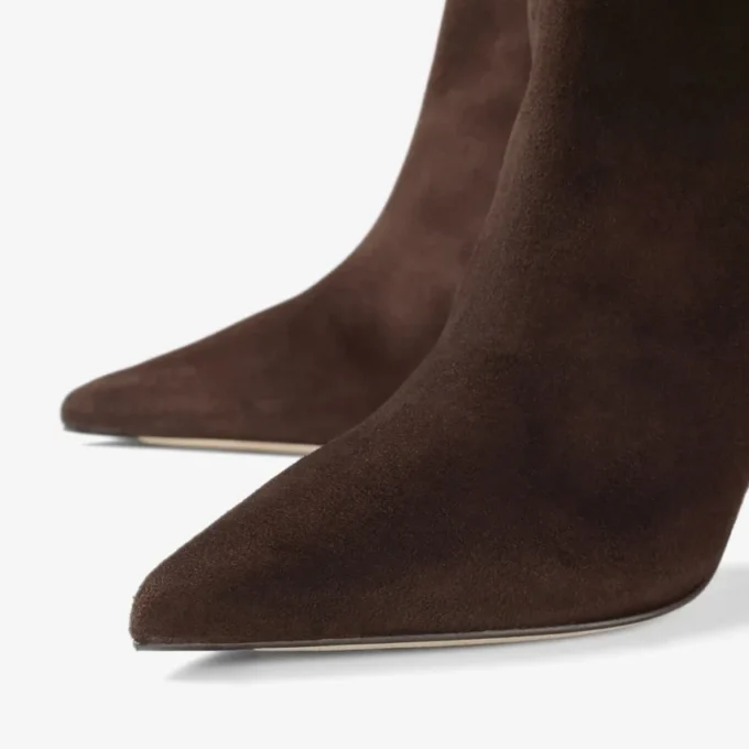 Alizze Knee Boot 85 Chocolate Suede Knee High Boots Alizze Knee Boot 85 Chocolate Suede Knee High Boots