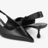 Amel 50 Black Nappa Leather Sling Back Pumps Amel 50 Black Nappa Leather Sling Back Pumps