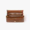 Curve Top Handle Tan Quilted Biker Leather Top Handle Bag with Pearl Detail Curve Top Handle Tan Quilted Biker Leather Top Handle Bag with Pearl Detail