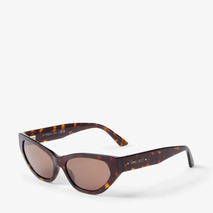 Leyla Brown Havana Cat Eye Sunglasses Leyla Brown Havana Cat Eye Sunglasses