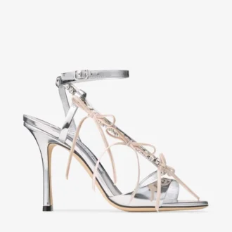 lula 100 silver and macaron liquid metal leather sandals with velvet bows 1 330x330 - Lula 100 Silver and Macaron Liquid Metal Leather Sandals with Velvet Bows