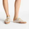 Sunny Mule F Latte and Toffee Leather Mix and Diamond Mesh Low Top Trainers Sunny Mule F Latte and Toffee Leather Mix and Diamond Mesh Low Top Trainers
