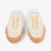 Sunny Mule F Latte and Toffee Leather Mix and Diamond Mesh Low Top Trainers Sunny Mule F Latte and Toffee Leather Mix and Diamond Mesh Low Top Trainers