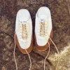 Sunny Mule F Latte and Toffee Leather Mix and Diamond Mesh Low Top Trainers Sunny Mule F Latte and Toffee Leather Mix and Diamond Mesh Low Top Trainers