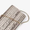 Sweetie Ballet Pink Shadow Coarse Glitter Acrylic Clutch Bag