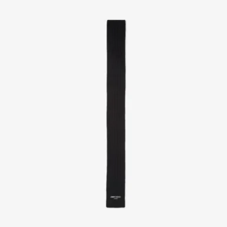 Yukiko Black Cashwool Knit Scarf